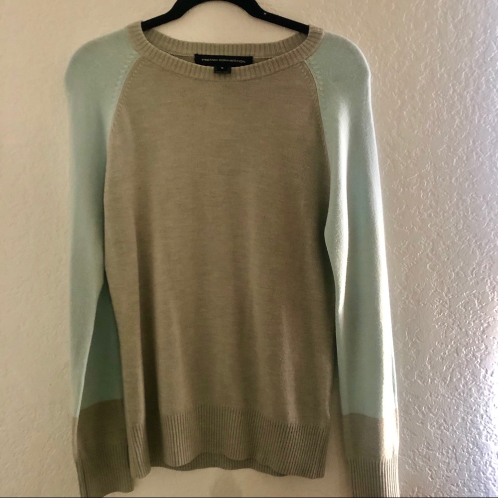French connection blue and grey sweater